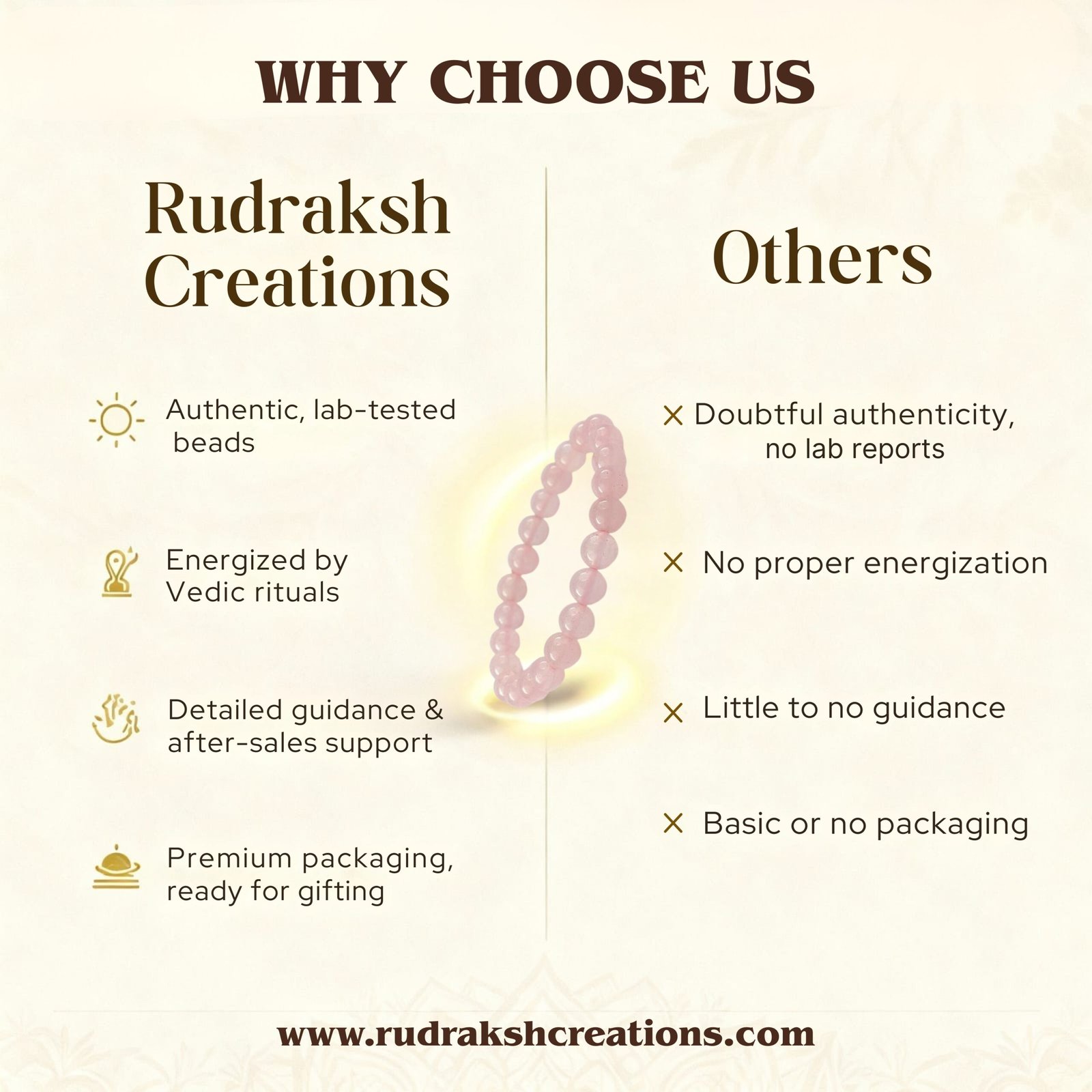 5 rose quartz bracelet