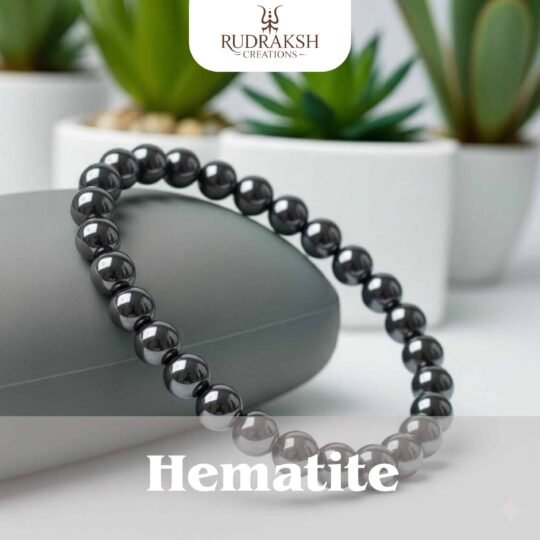 Natural Hematite Bracelet for Grounding, Protection & Mental Clarity