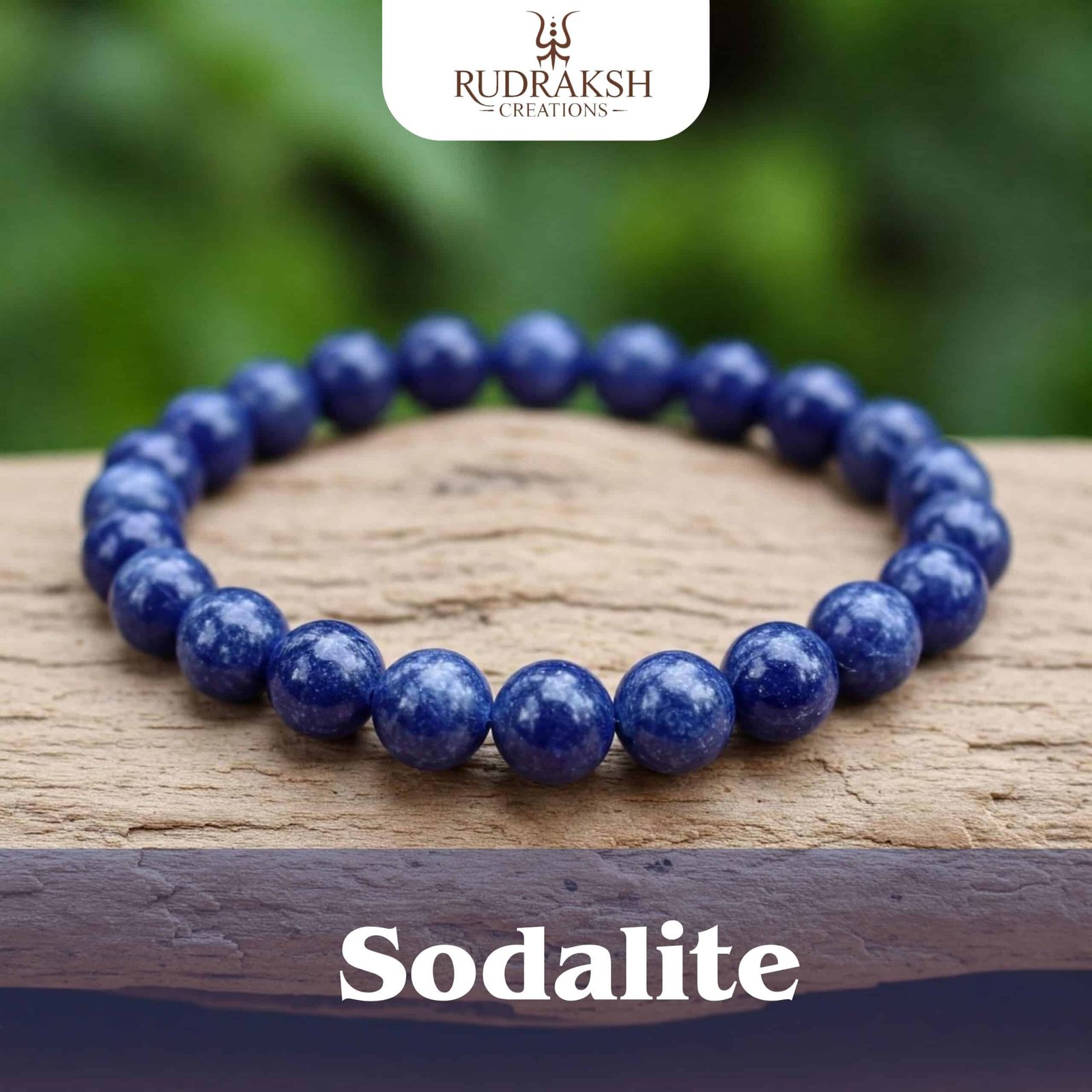 Natural Sodalite Bracelet for Intuition, Mental Clarity & Emotional Balance - Image 4