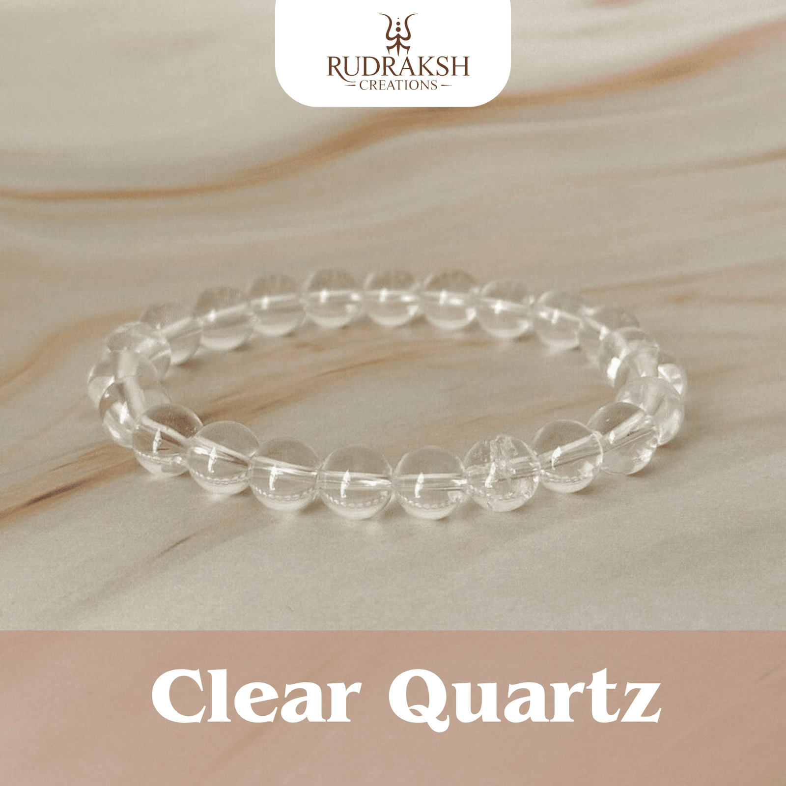 Natural Clear Quartz Bracelet for Healing, Clarity & Energy Amplification