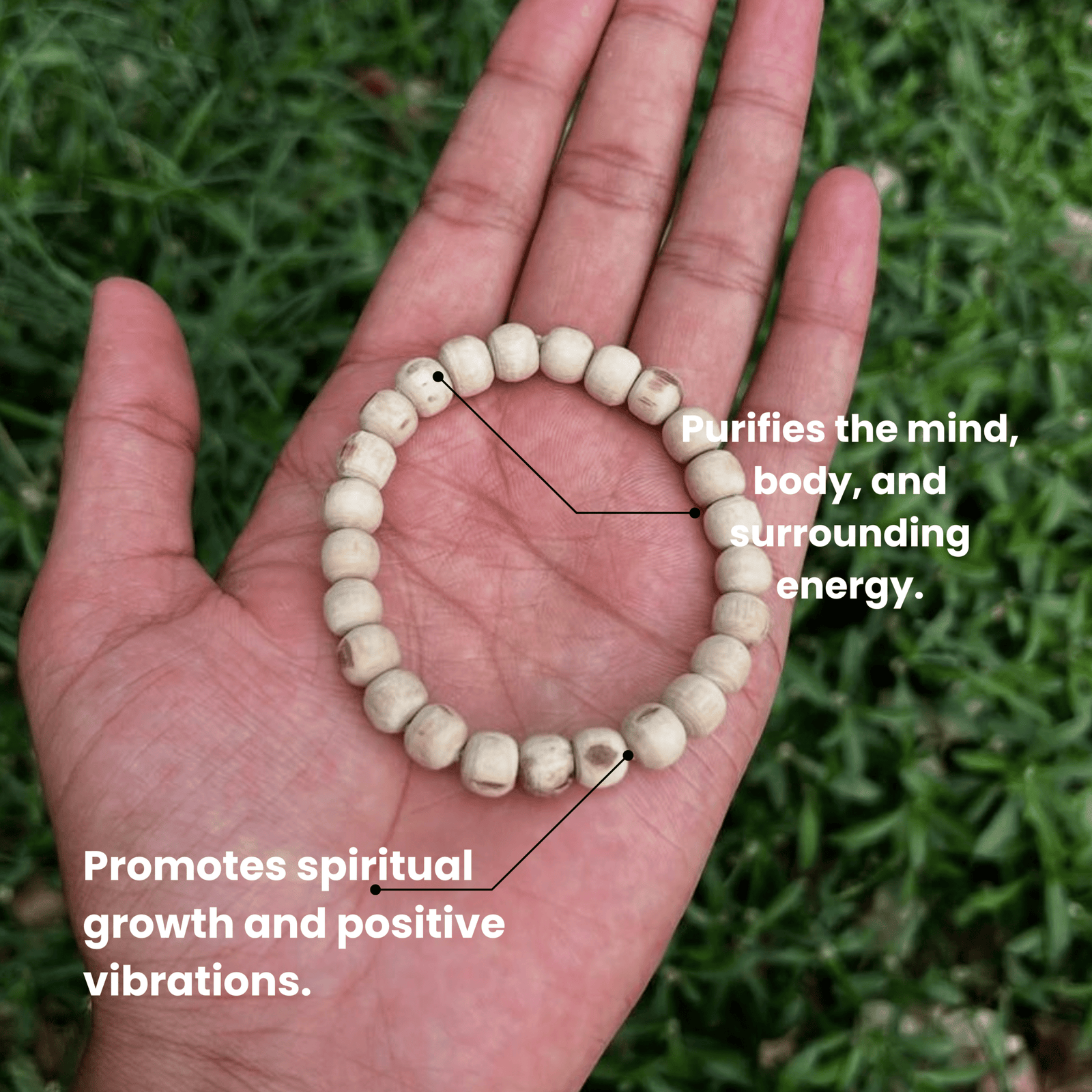 Tulsi Bracelet – Sacred Holy Basil Bracelet for Protection, Positivity & Spiritual Healing - Image 6