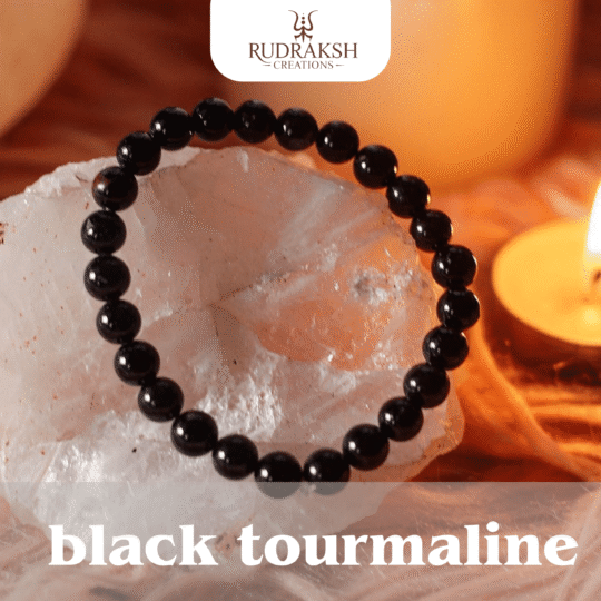 Natural Black Tourmaline Bracelet for Protection, Grounding & Energy Shield
