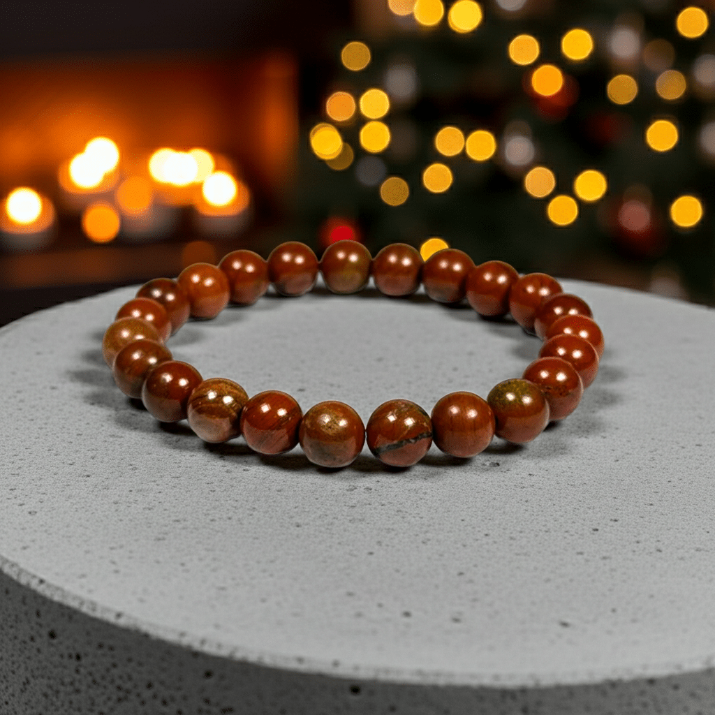 Natural Red Jasper Bracelet for Strength, Vitality & Grounding - Image 3