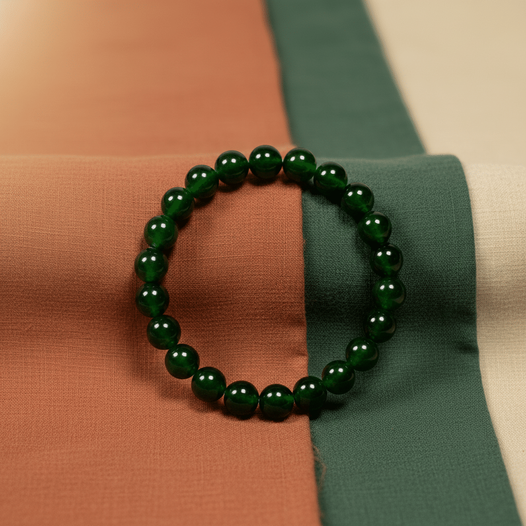 Natural Green Jade Bracelet for Luck, Harmony & Emotional Balance - Image 3